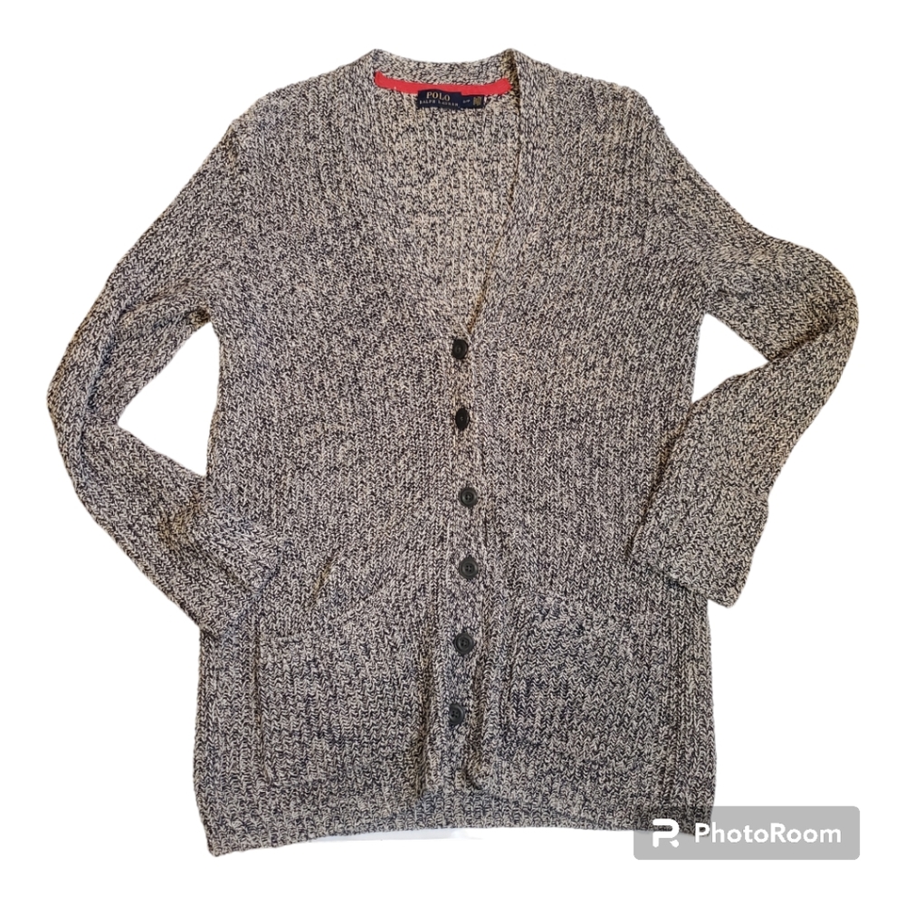 Polo Ralph Lauren Womens LINEN BLEND Cardigan Sweater Small